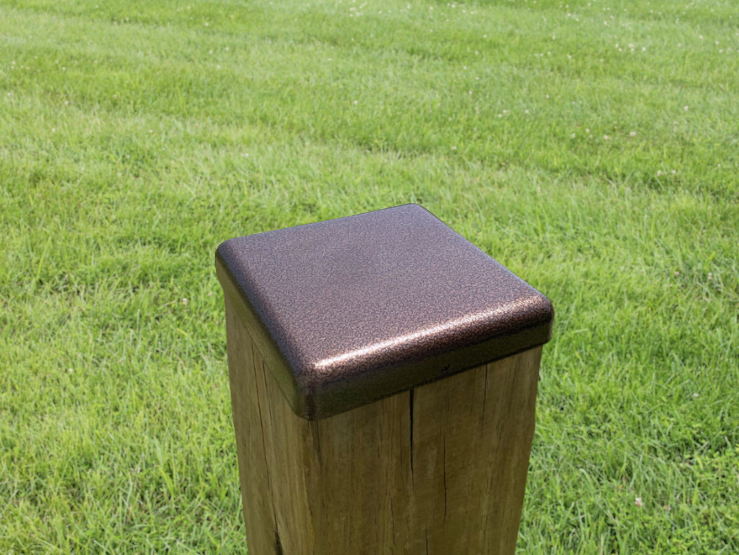 True 4x4 Flat Top Steel Post Cap - Madison Iron and Wood