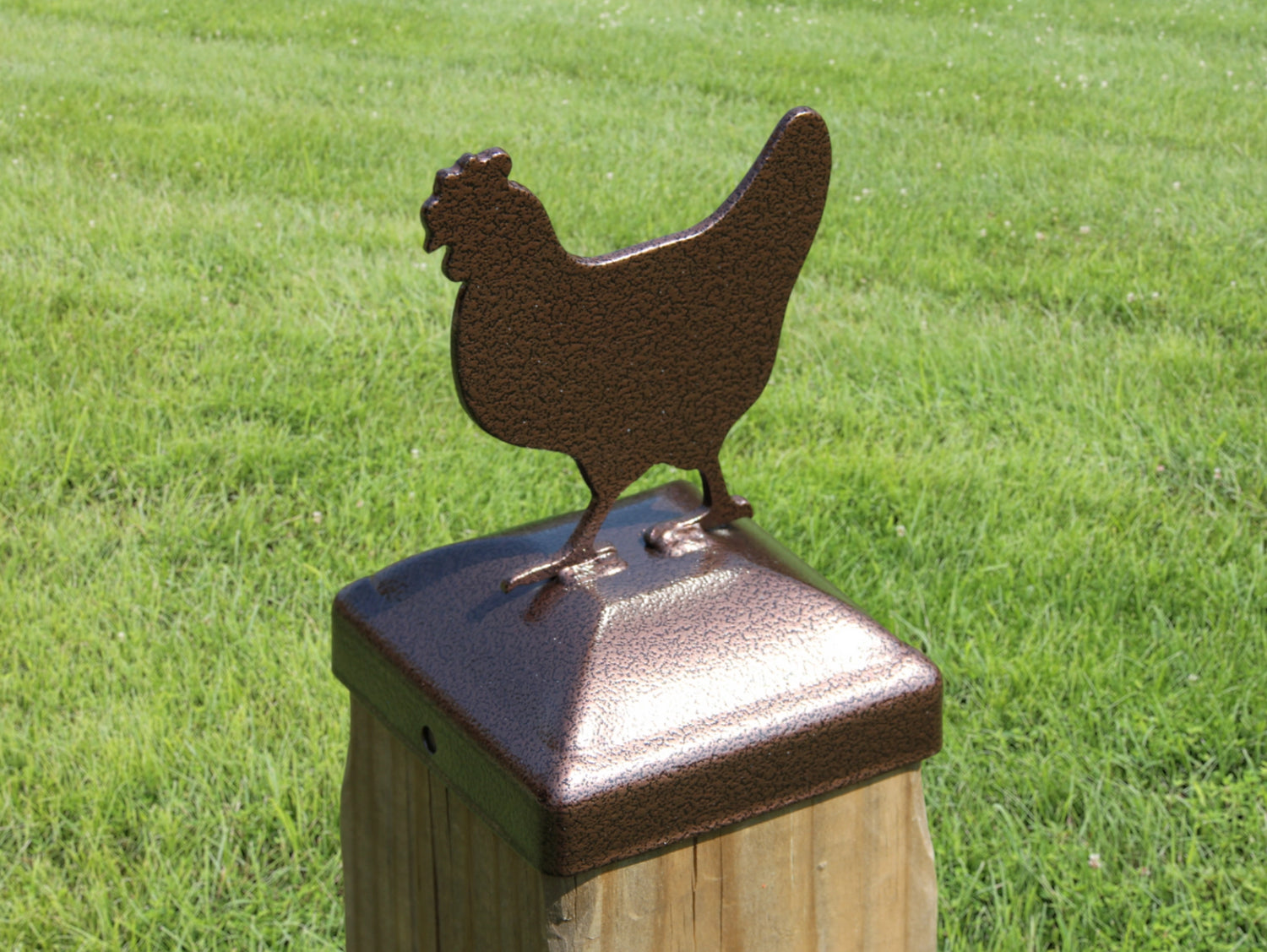6X6 Chicken Post Cap (5.5 x 5.5 Post Size) - Madison Iron and Wood