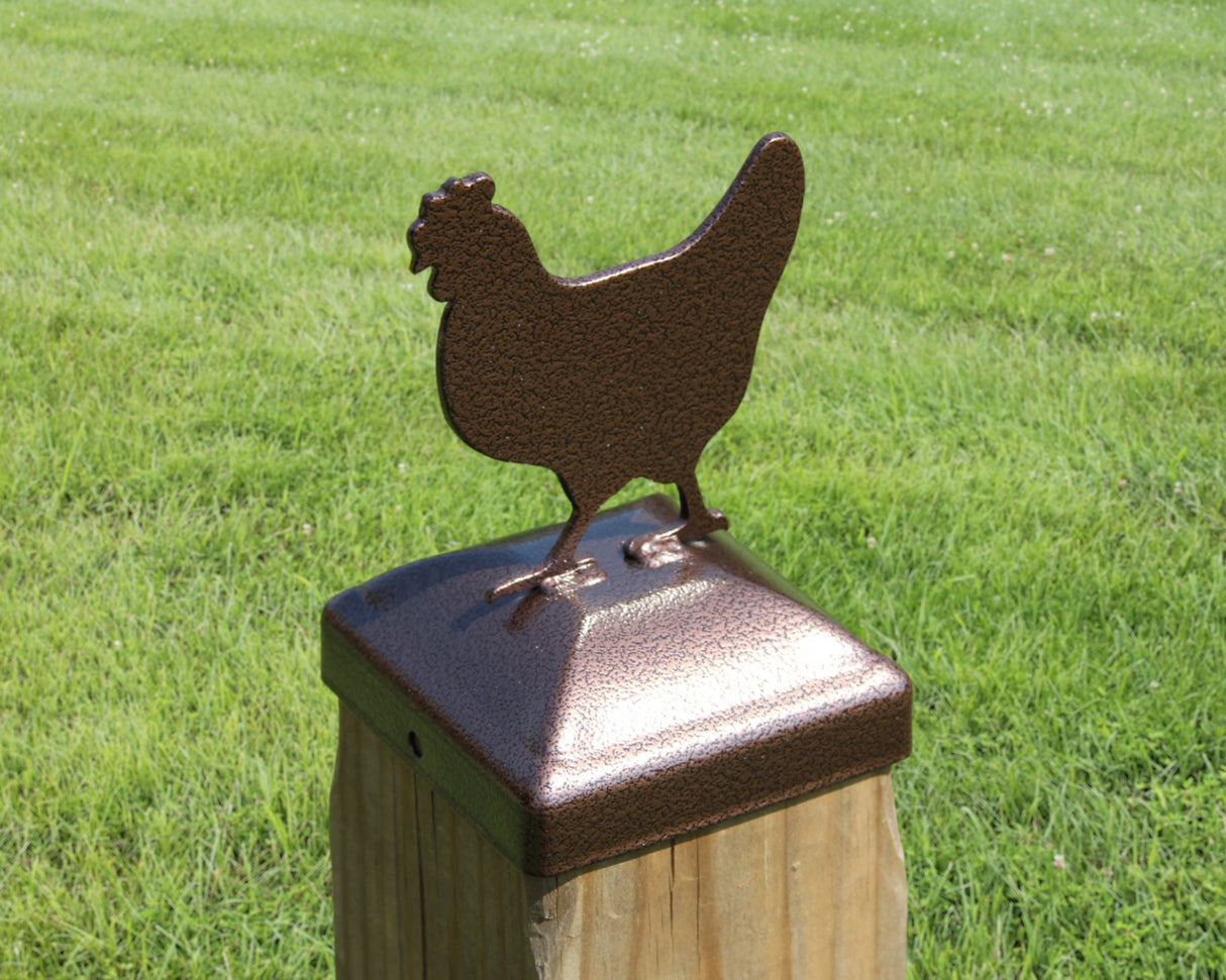 6X6 Chicken Post Cap (5.5 x 5.5 Post Size) - Madison Iron and Wood