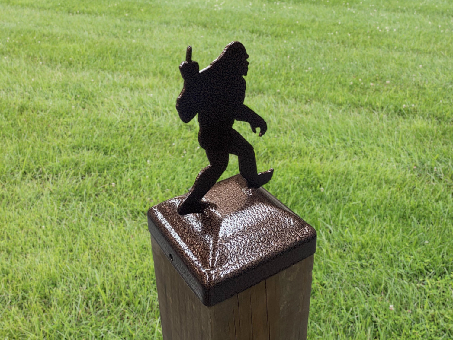 6X6 Bigfoot Middle Finger Post Cap (5.5 x 5.5 Post Size) - Madison Iron and Wood