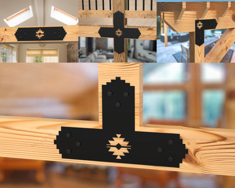 Aztec Style Brackets for 6" Post - Madison Iron and Wood