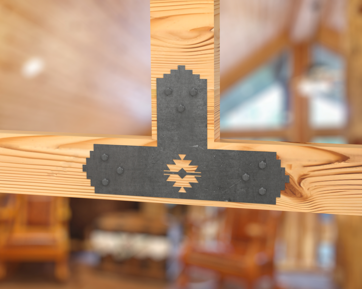 Aztec Style Brackets for 6" Post - Madison Iron and Wood
