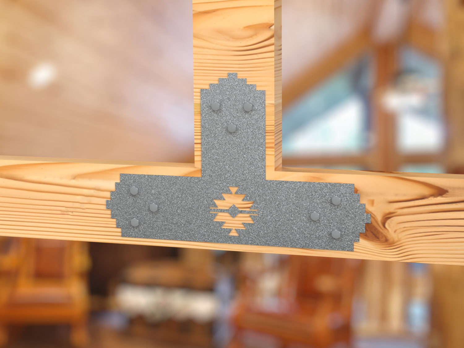 Aztec Style Brackets for 6" Post - Madison Iron and Wood