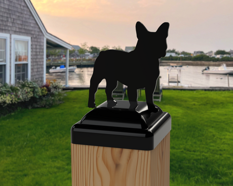 4x4 French Bulldog Post Cap (Fits 3.5 x 3.5 Post Size) - Madison Iron and Wood