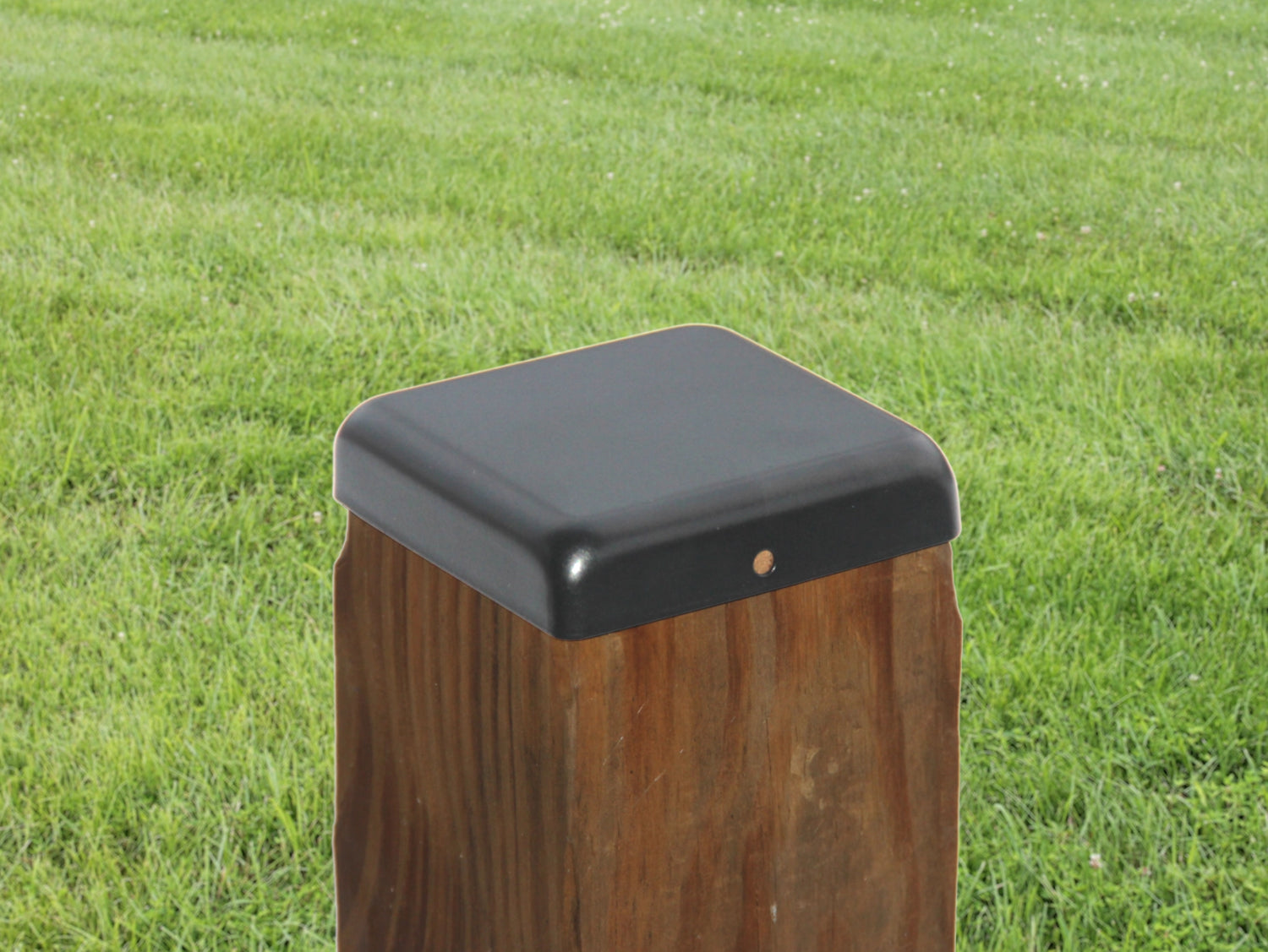 True 4x4 Flat Top Steel Post Cap - Madison Iron and Wood
