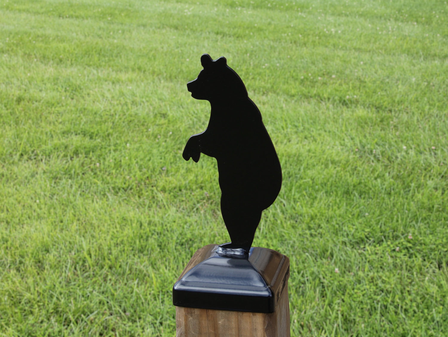 4x4 Bear Standing Post Cap (Fits 3.5 x 3.5 Post Size) - Madison Iron and Wood