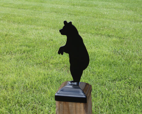 4x4 Bear Standing Post Cap (Fits 3.5 x 3.5 Post Size) - Madison Iron and Wood