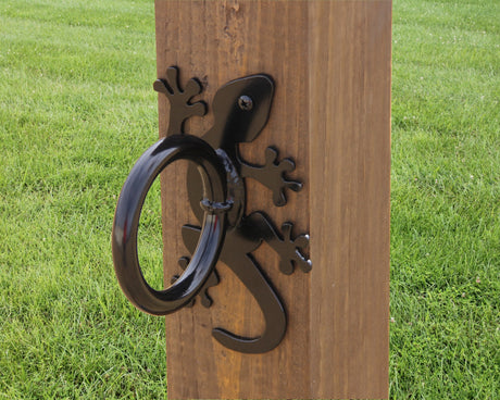 Gecko Nautical Rope Ring, Light Strand Holder (3 sizes available) - Madison Iron and Wood