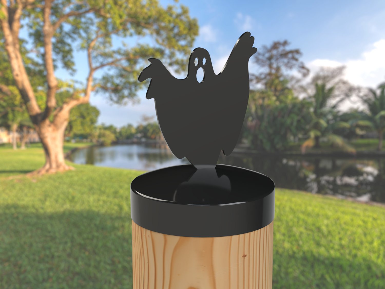 Ghost, Round Post Cap (4x4 Round Post Size) - Madison Iron and Wood