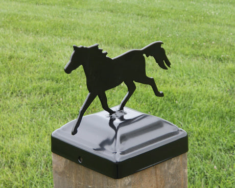 6X6 Trotting Horse Post Cap (5.5 x 5.5 Post Size) - Madison Iron and Wood