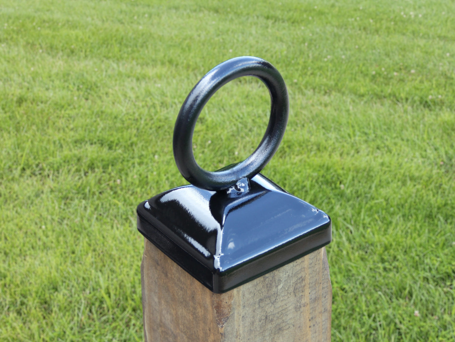 4x4 Nautical Rope Ring Post Cap (3.5 x 3.5 Post Size) - Madison Iron and Wood