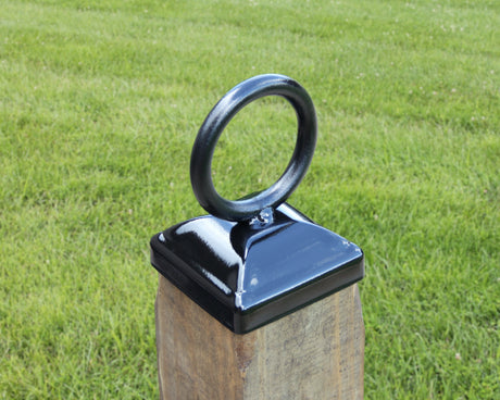 4x4 Nautical Rope Ring Post Cap (3.5 x 3.5 Post Size) - Madison Iron and Wood