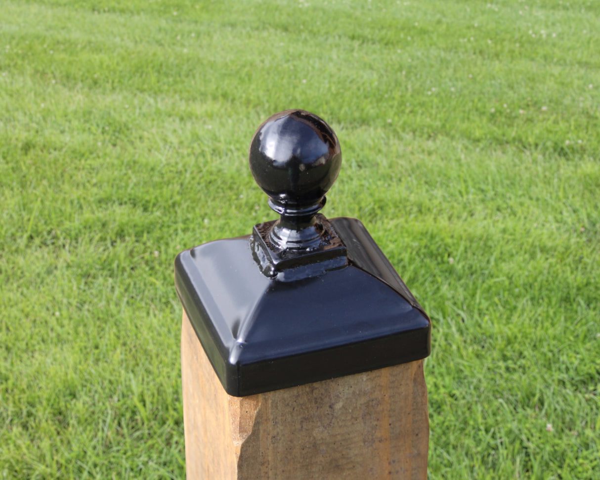 4x4 Cannonball Post Cap (3.5 x 3.5 Post Size) - Madison Iron and Wood