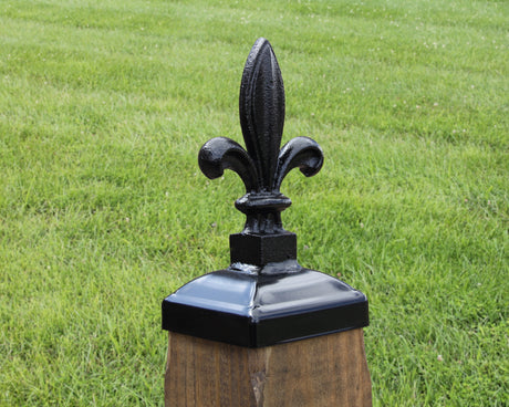 4x4 Budding Fleur-De-Lis Post Cap (3.5 x 3.5 Post Size) - Madison Iron and Wood