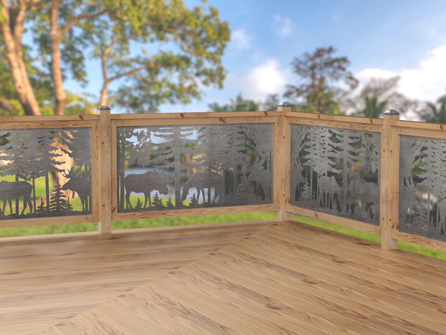 Moose Landscape Railing Panel Insert