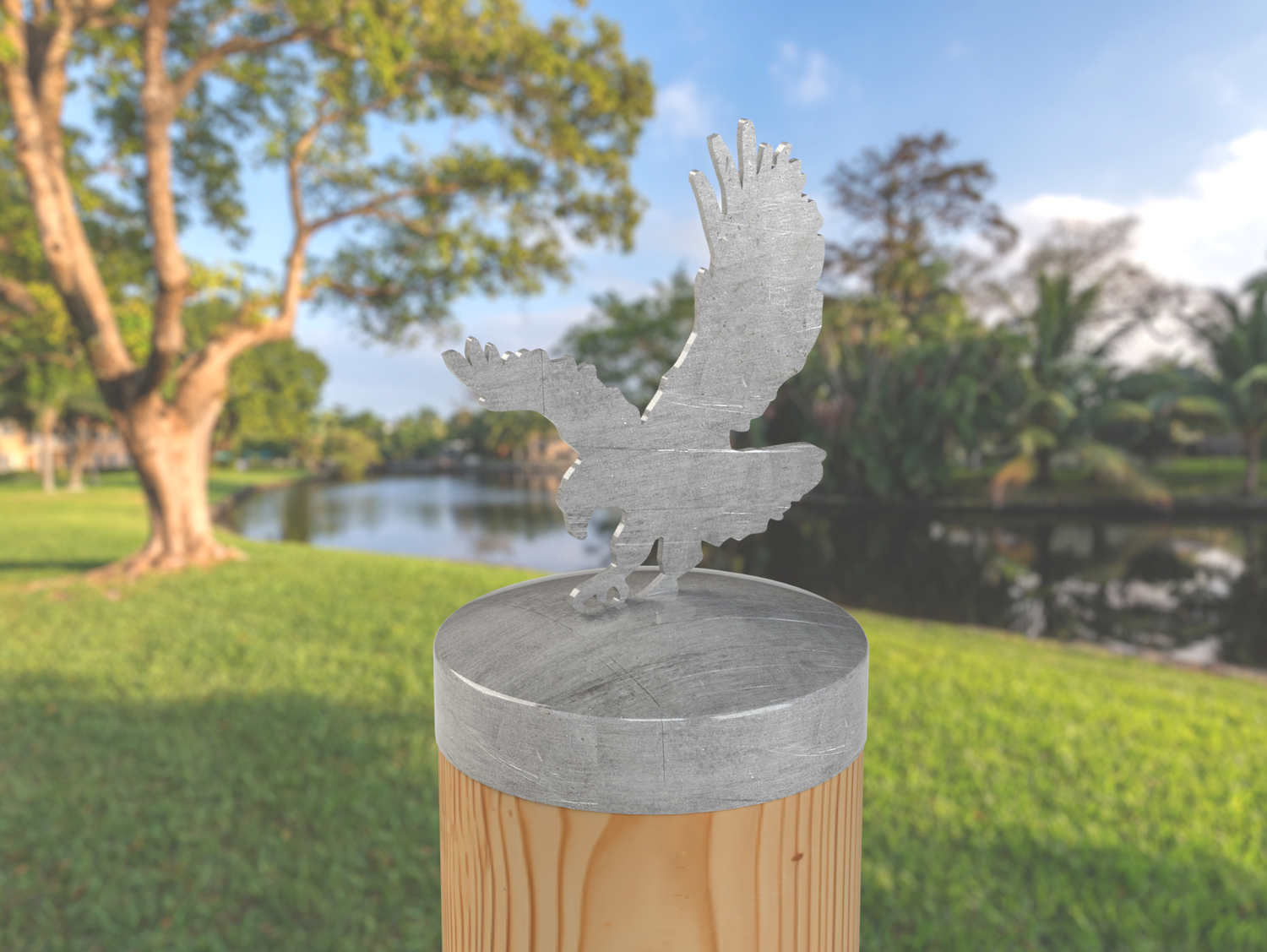 Eagle, Round Post Cap (4x4 Round Post Size) - Madison Iron and Wood
