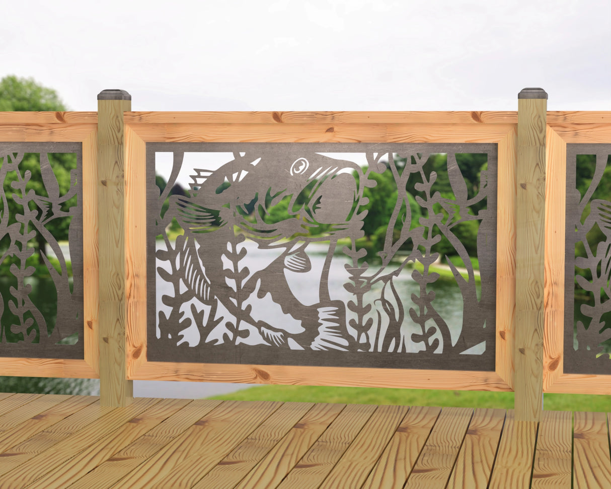 Bass Pond Railing Panel Insert - Madison Iron and Wood