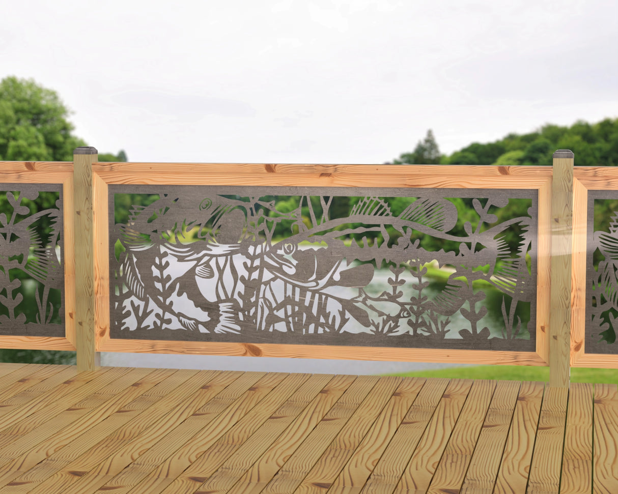 Bass Pond Railing Panel Insert - Madison Iron and Wood
