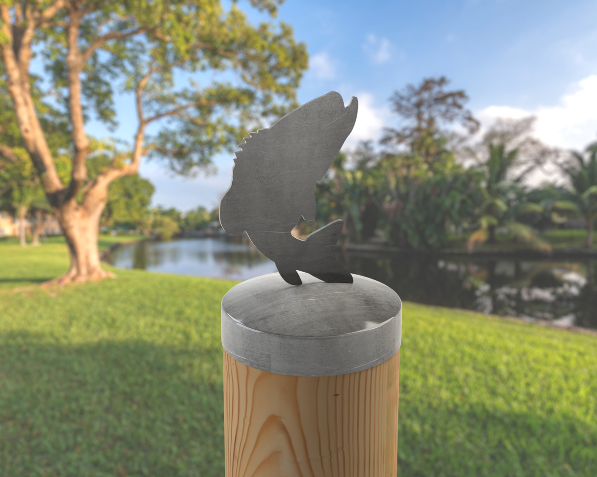 Bass, Round Post Cap (4x4 Round Post Size) - Madison Iron and Wood