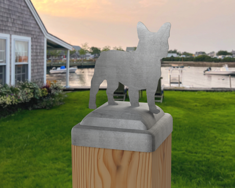4x4 French Bulldog Post Cap (Fits 3.5 x 3.5 Post Size) - Madison Iron and Wood