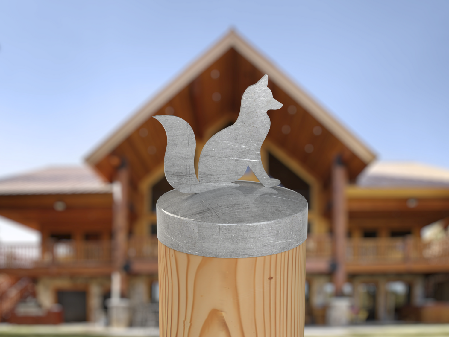Fox, Round Post Cap (4x4 Round Post Size) - Madison Iron and Wood