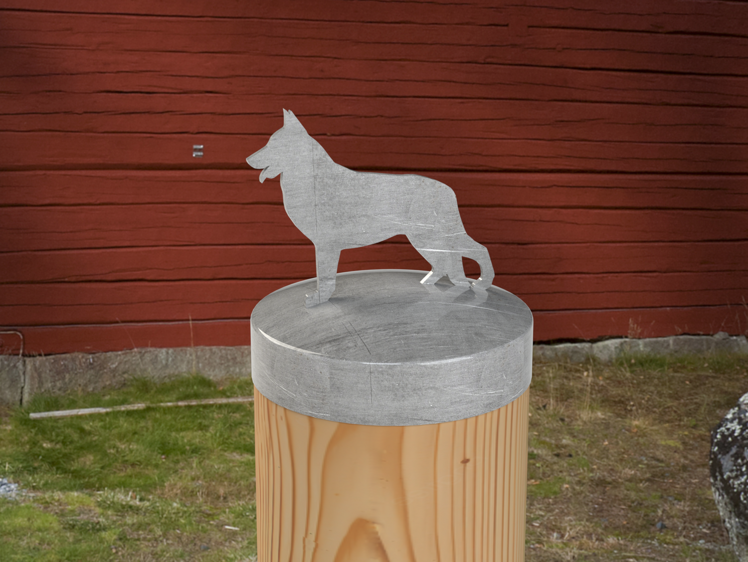 German Shepherd, Round Post Cap (4x4 Round Post Size) - Madison Iron and Wood
