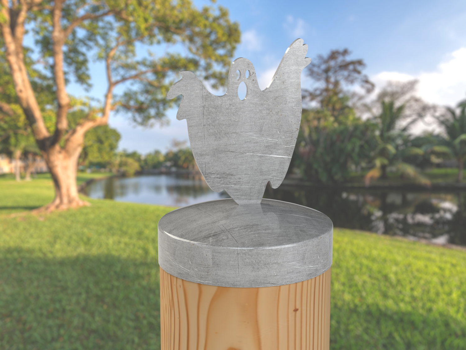 Ghost, Round Post Cap (4x4 Round Post Size) - Madison Iron and Wood