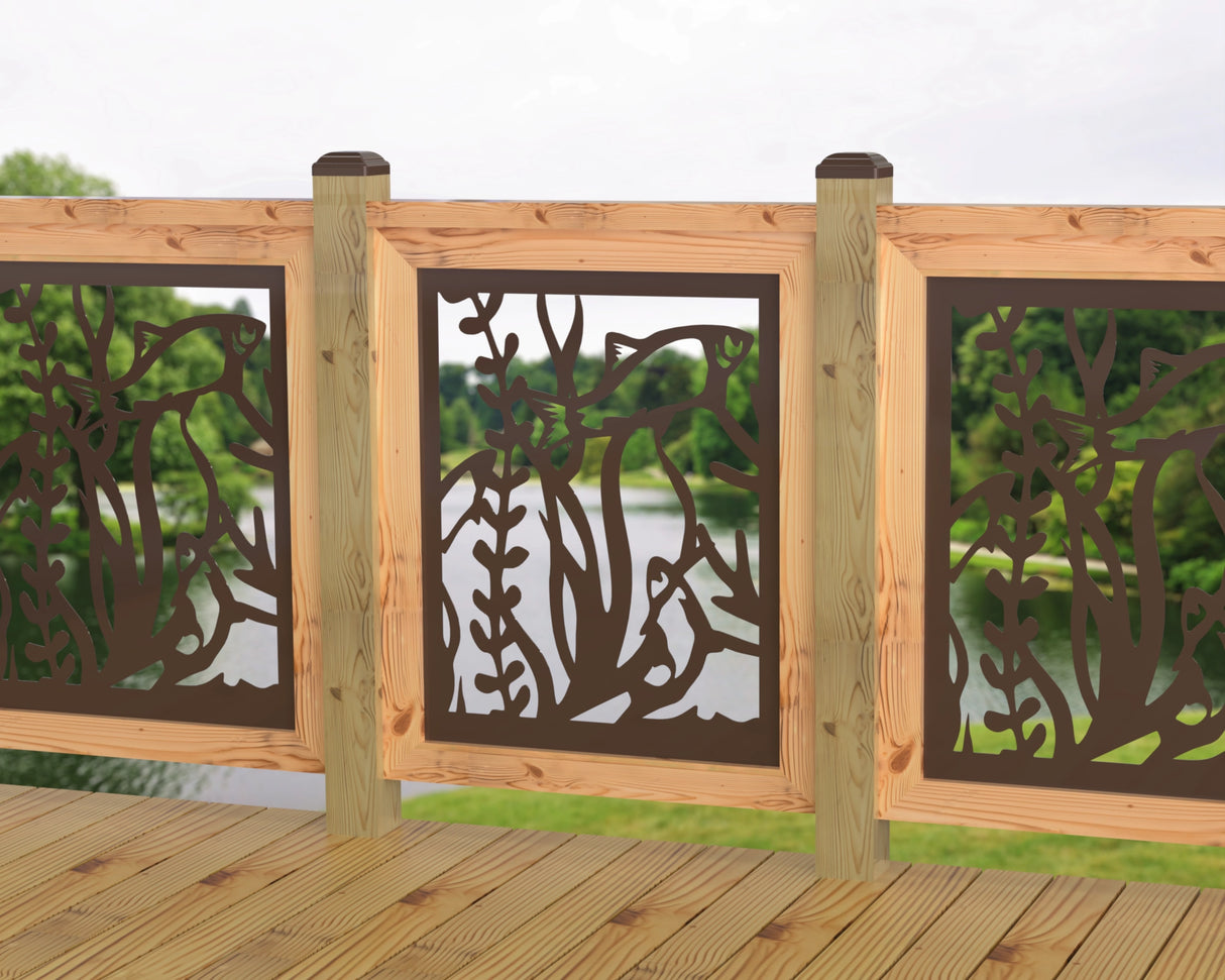 Bass Pond Railing Panel Insert - Madison Iron and Wood