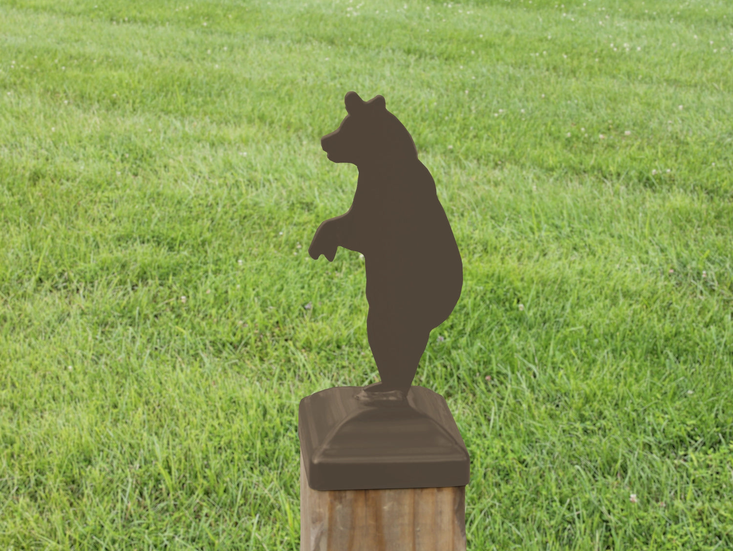 6X6 Bear Standing Post Cap (5.5 x 5.5 Post Size) - Madison Iron and Wood