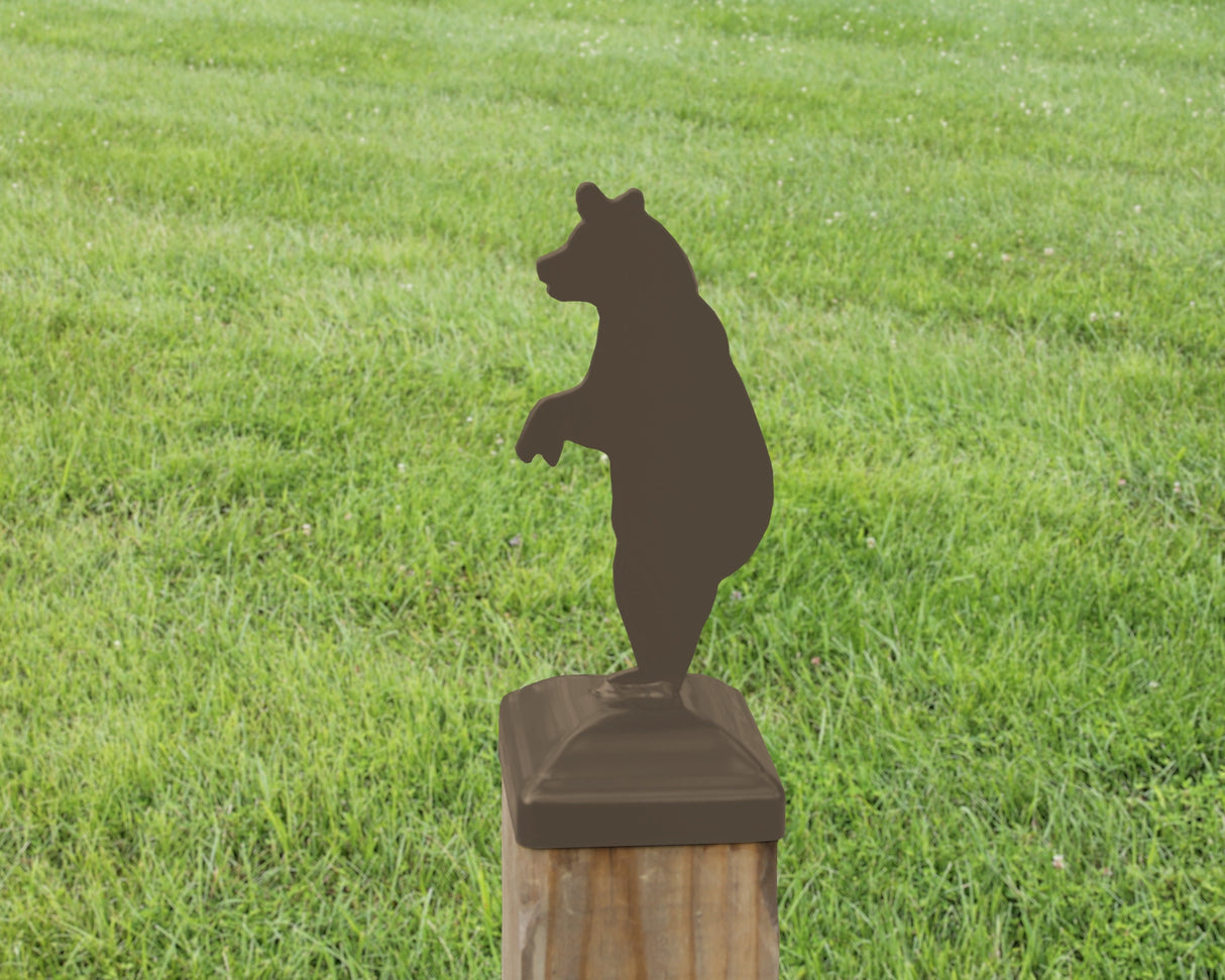 6X6 Bear Standing Post Cap (5.5 x 5.5 Post Size) - Madison Iron and Wood