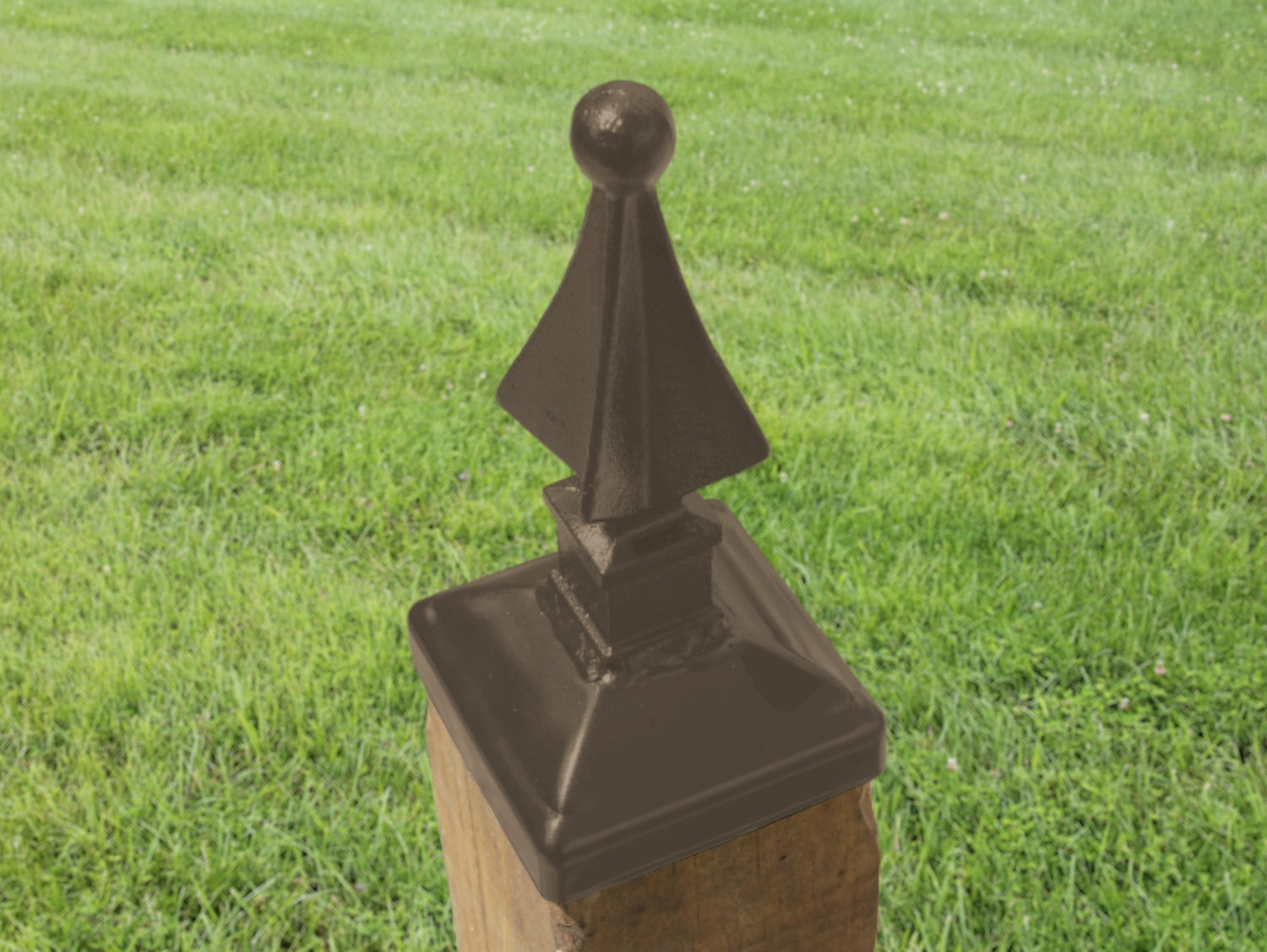 4x4 Quad Spear Post Cap (3.5 x 3.5 Post Size) - Madison Iron and Wood