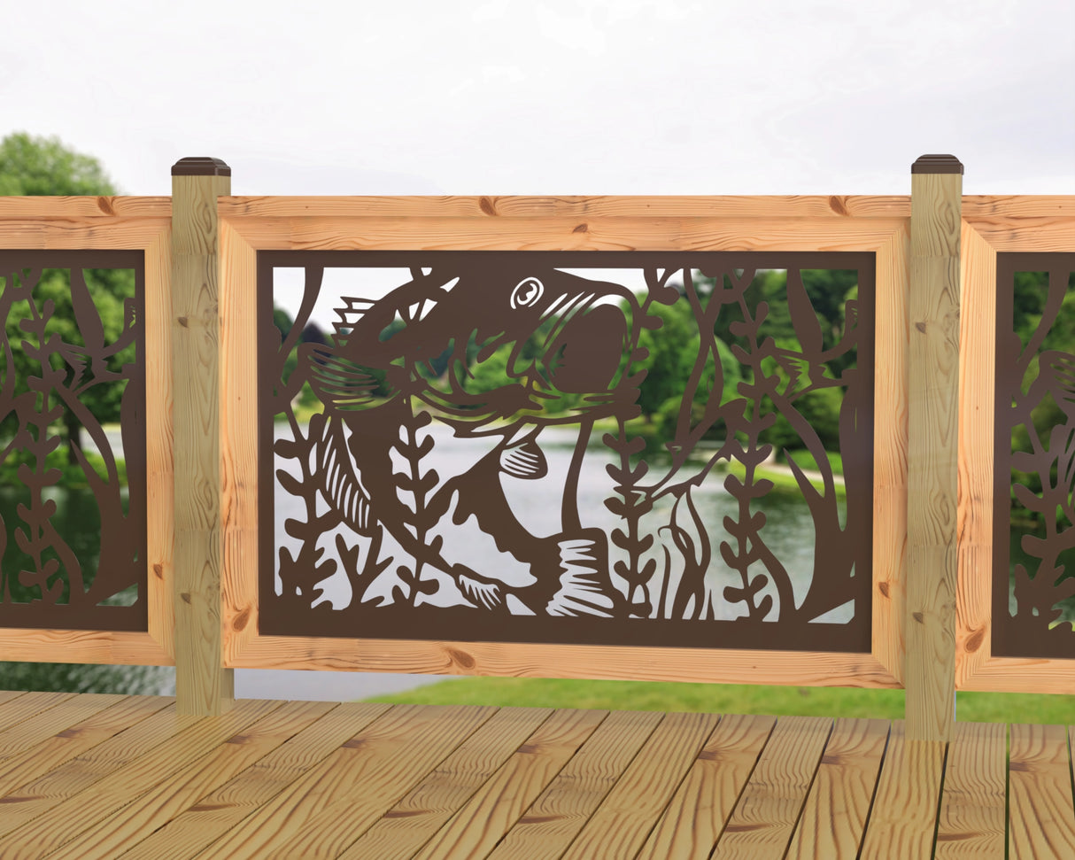 Bass Pond Railing Panel Insert - Madison Iron and Wood