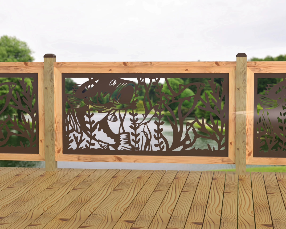 Bass Pond Railing Panel Insert - Madison Iron and Wood