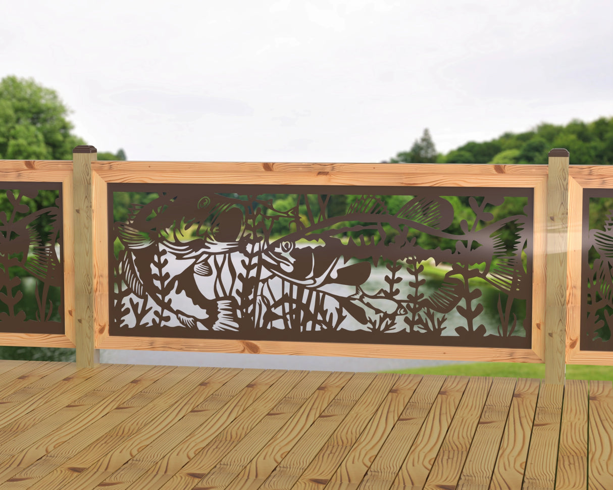 Bass Pond Railing Panel Insert - Madison Iron and Wood