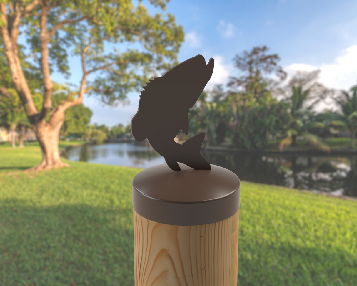 Bass, Round Post Cap (4x4 Round Post Size) - Madison Iron and Wood