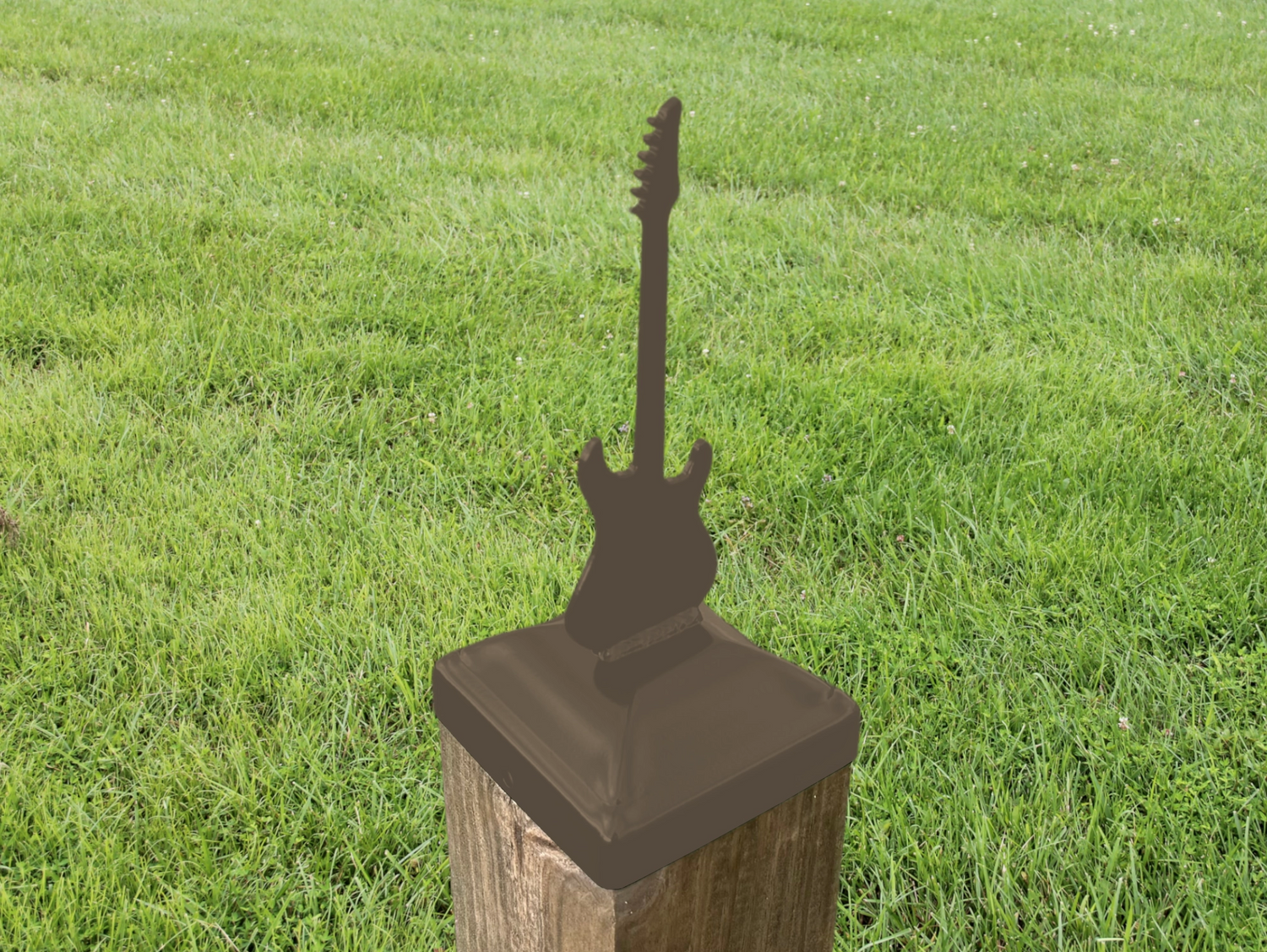 6X6 Guitar - Electric Post Cap (5.5 x 5.5 Post Size) - Madison Iron and Wood