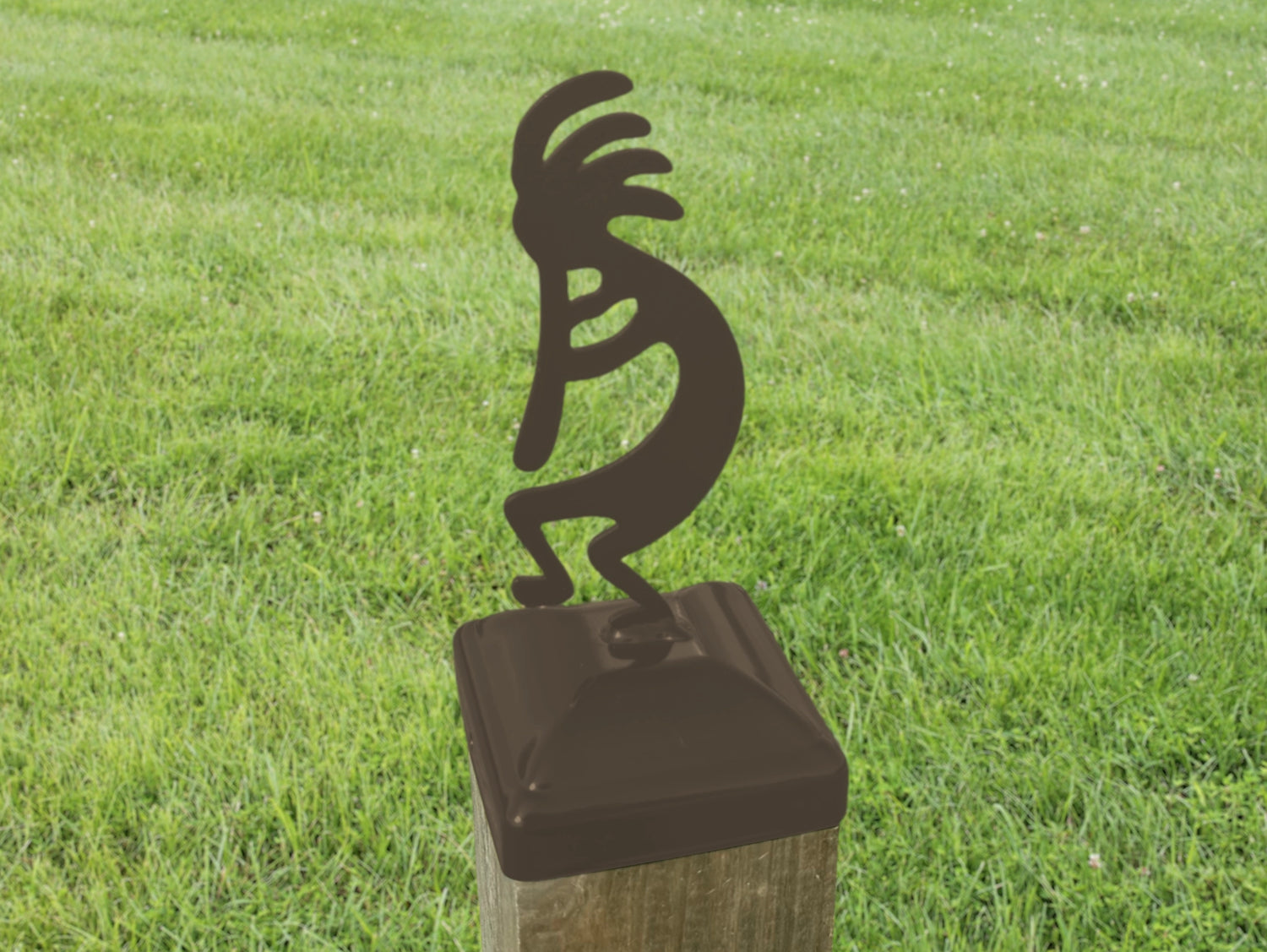 6X6 Kokopelli Post Cap (5.5 x 5.5 Post Size) - Madison Iron and Wood