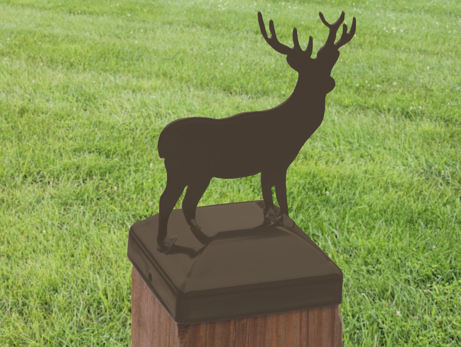 6X6 Deer Post Cap (5.5 x 5.5 Post Size) - Madison Iron and Wood