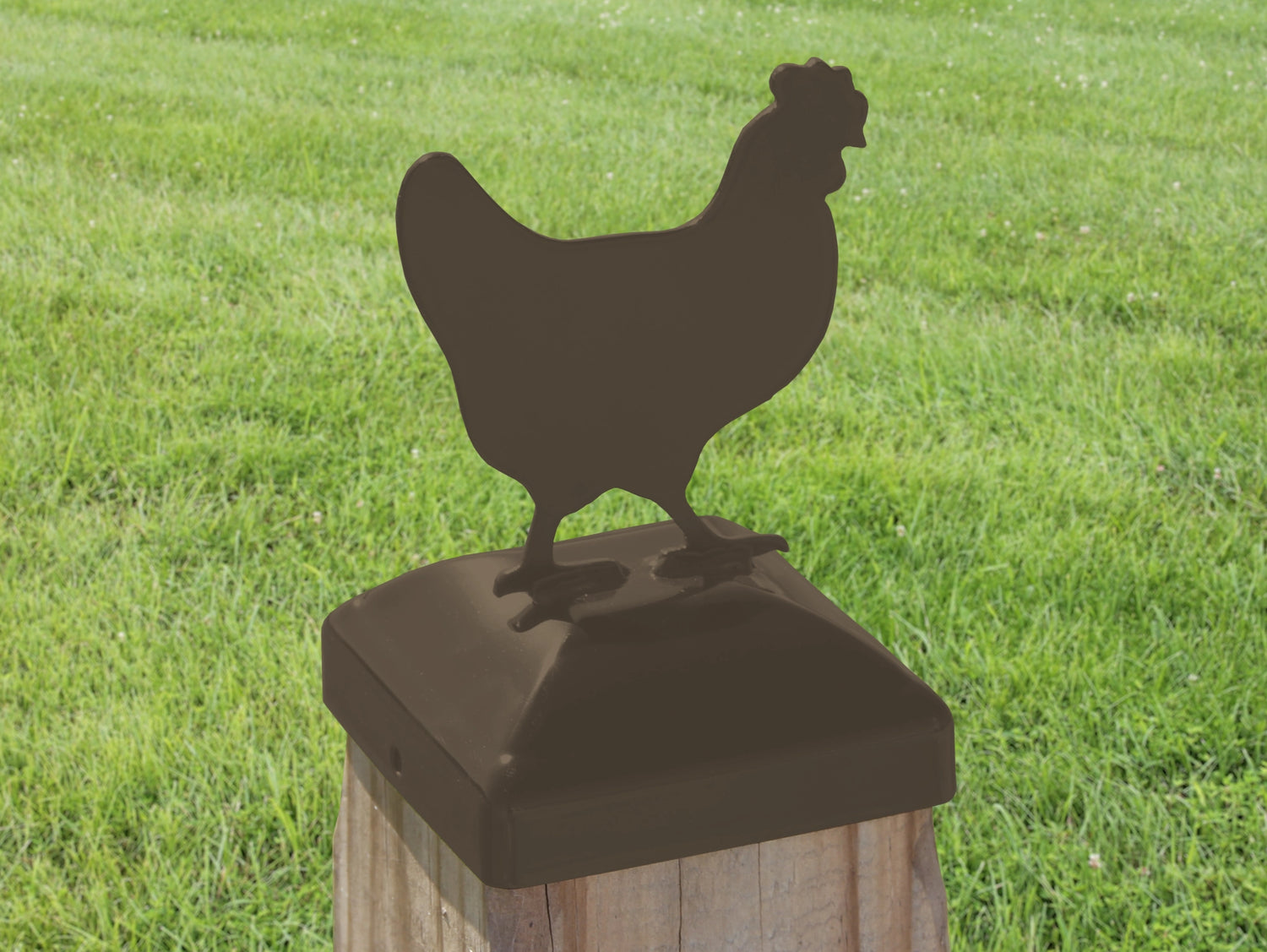 6X6 Chicken Post Cap (5.5 x 5.5 Post Size) - Madison Iron and Wood