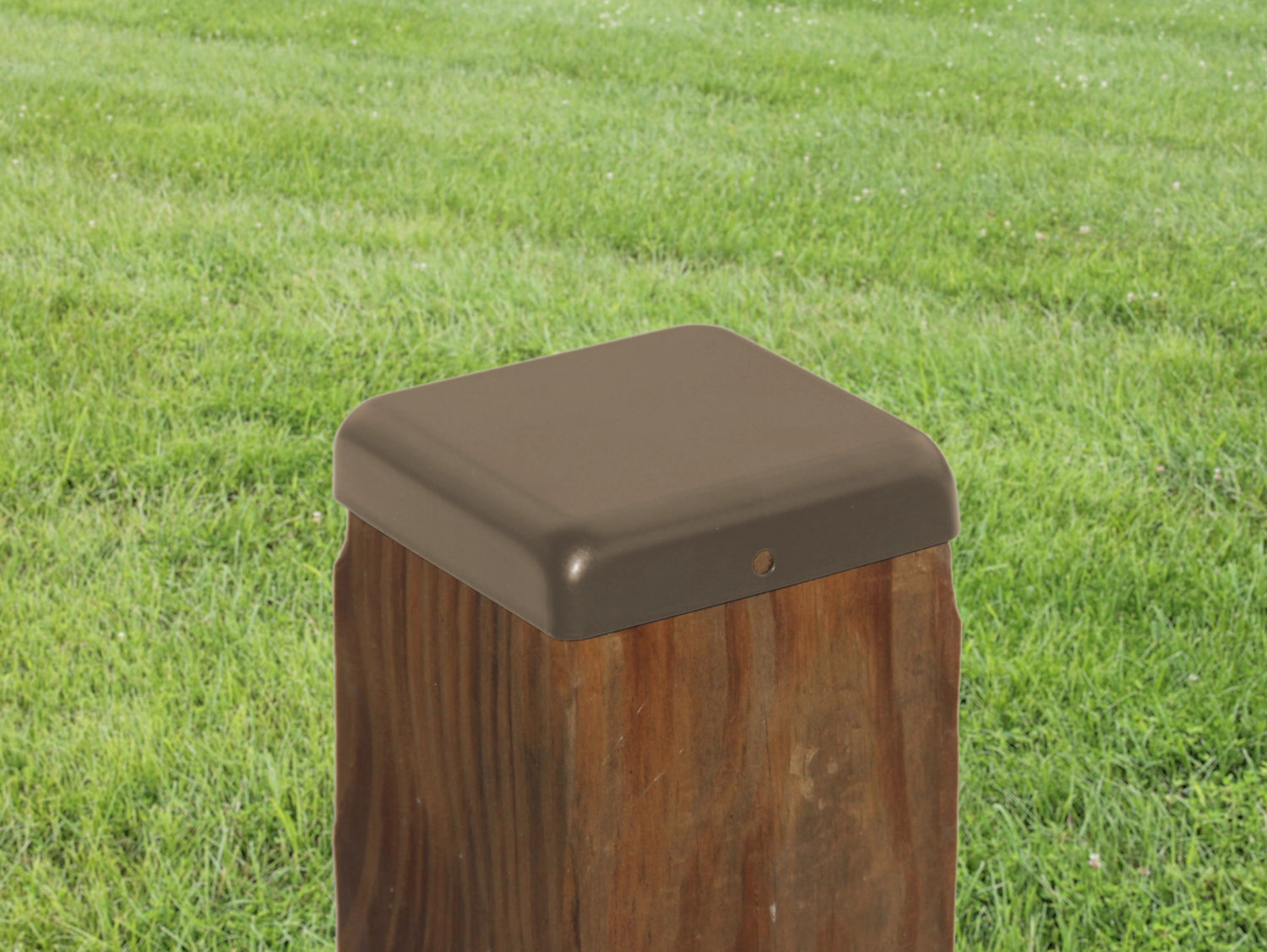 True 4x4 Flat Top Steel Post Cap - Madison Iron and Wood