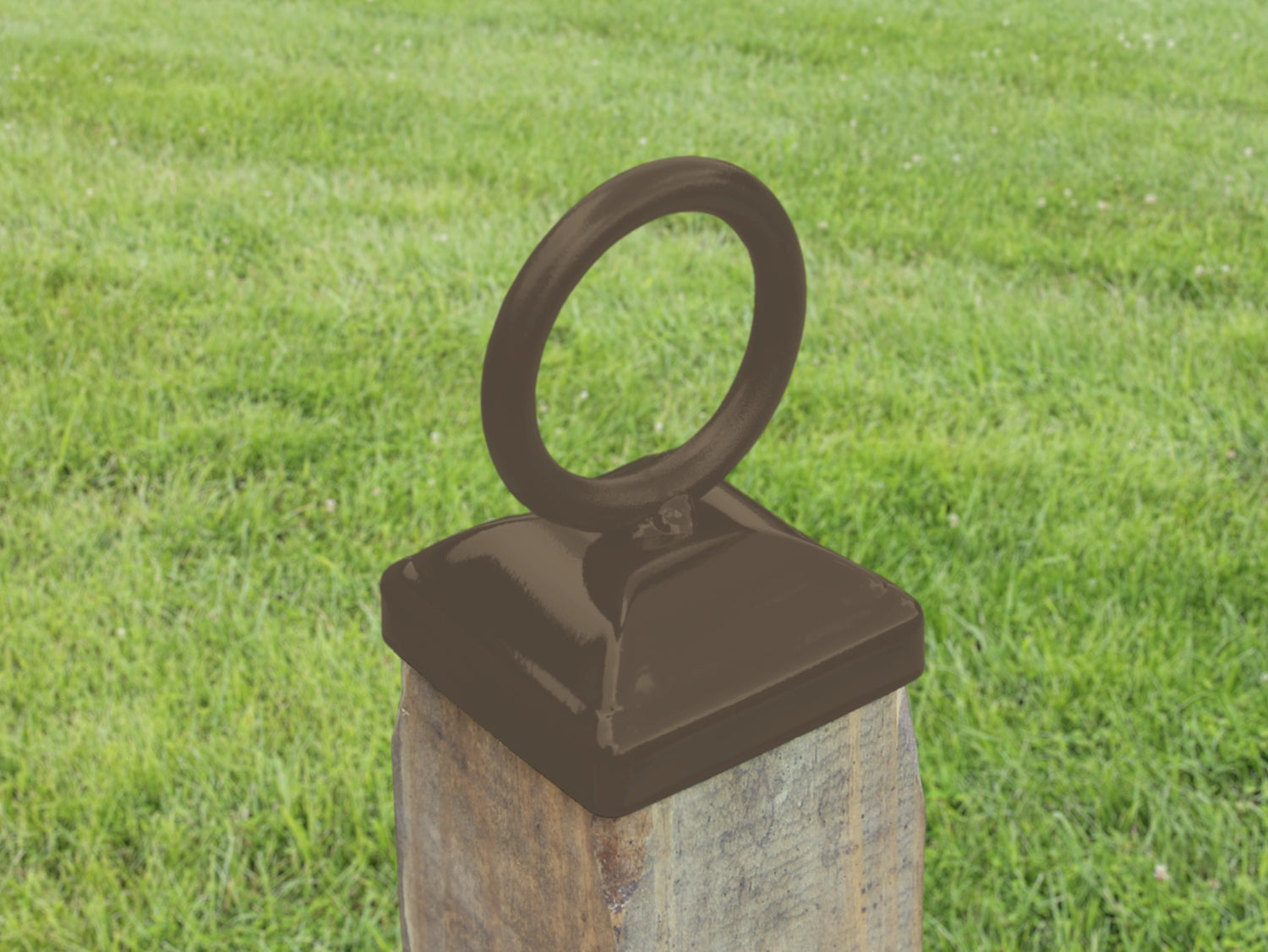 4x4 Nautical Rope Ring Post Cap (3.5 x 3.5 Post Size) - Madison Iron and Wood