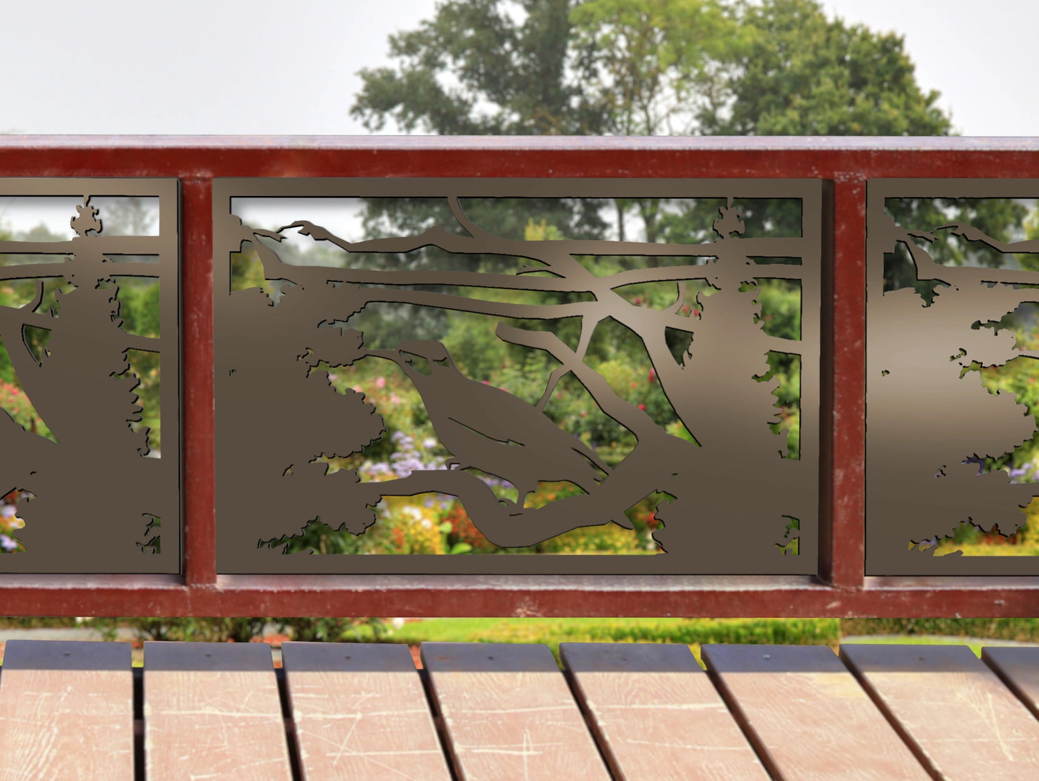 80"x30" - Bird Perching Fence/Gate Panel Insert - Madison Iron and Wood