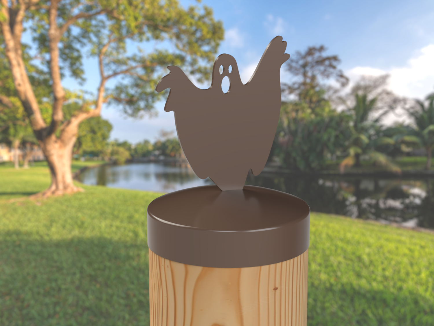 Ghost, Round Post Cap (4x4 Round Post Size) - Madison Iron and Wood
