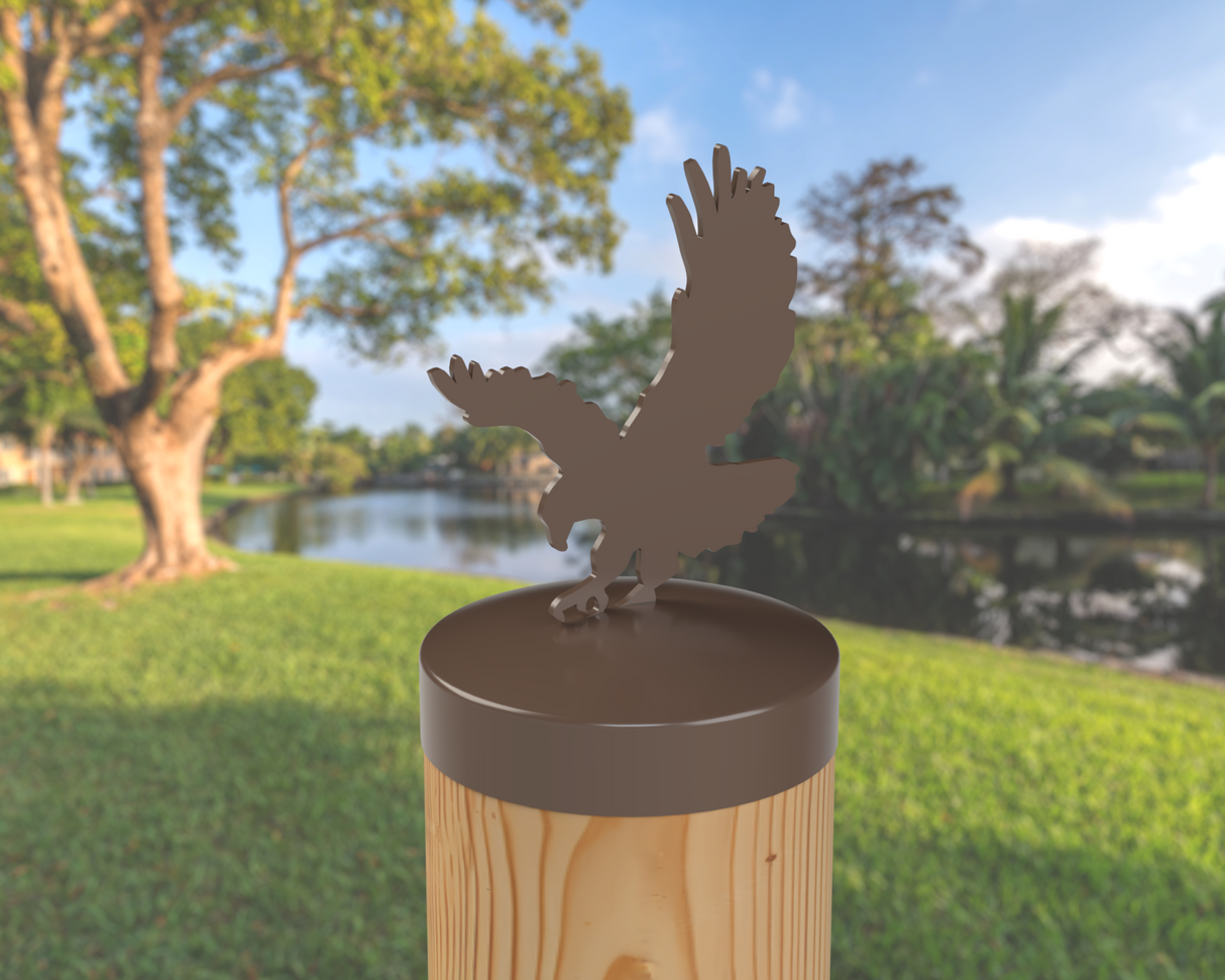 Eagle, Round Post Cap (4x4 Round Post Size) - Madison Iron and Wood