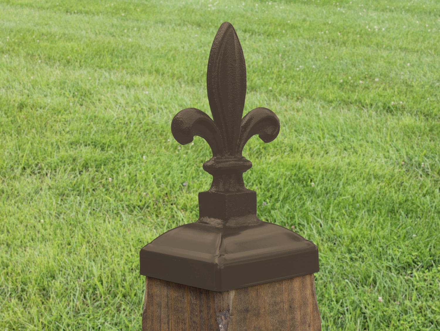 4x4 Budding Fleur-De-Lis Post Cap (3.5 x 3.5 Post Size) - Madison Iron and Wood