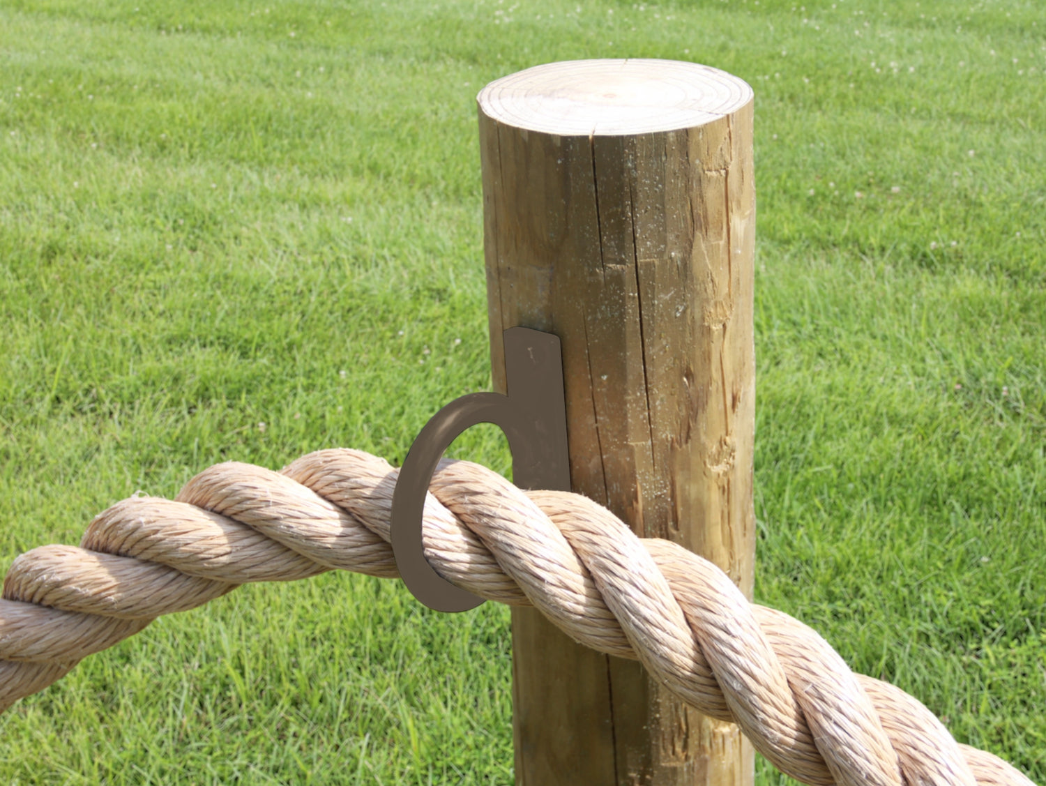 Heavy Duty Nautical Rope Ring, Narrow Body Fence Rings For Round Posts (3 sizes available) - Madison Iron and Wood
