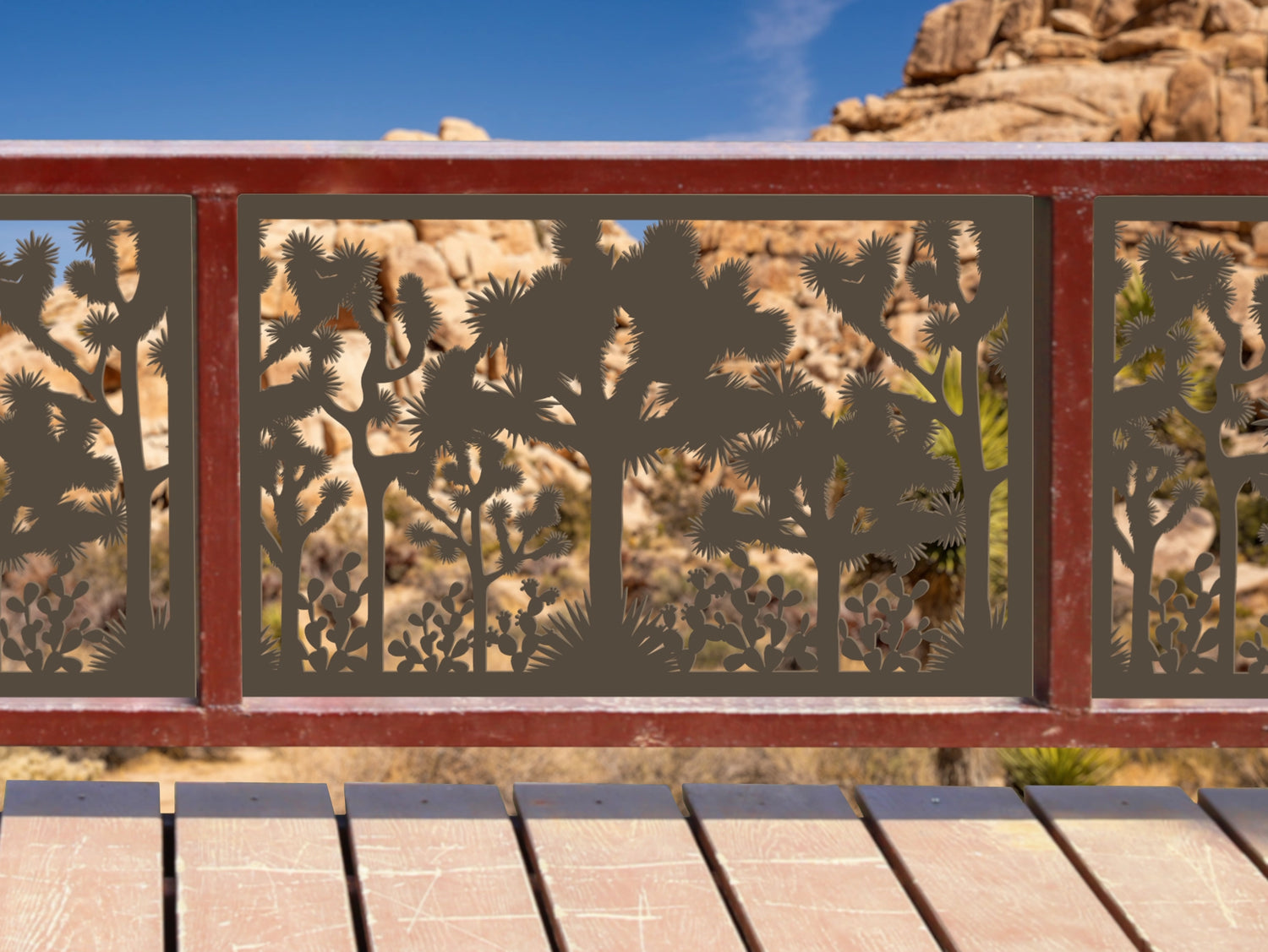 80"x30" - Joshua Tree National Park Fence/Gate Panel Insert - Madison Iron and Wood