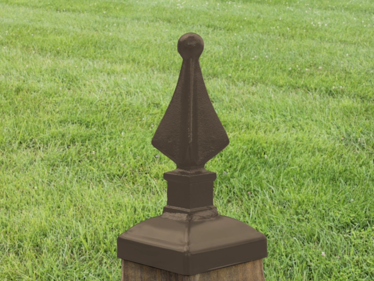 4x4 Quad Spear Post Cap (3.5 x 3.5 Post Size) - Madison Iron and Wood