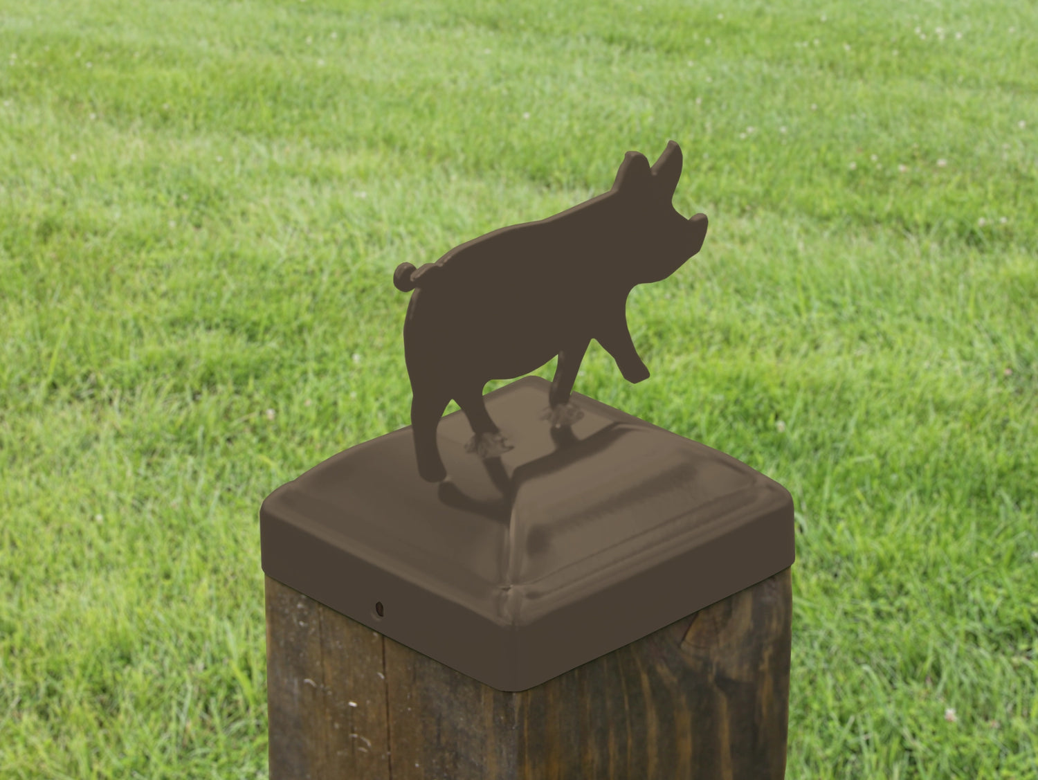 6X6 Pig Post Cap (5.5 x 5.5 Post Size) - Madison Iron and Wood