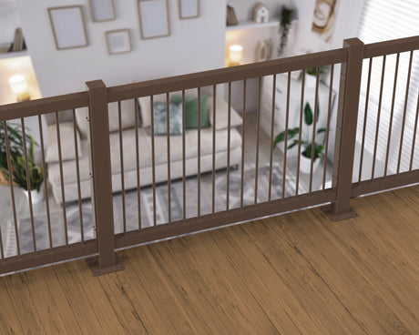 80"x30" - Round Spindle Railing Panel Insert - Madison Iron and Wood